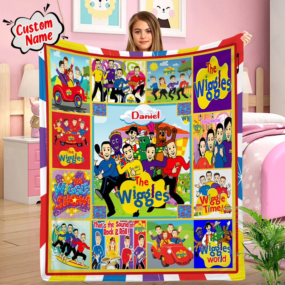 Personalized the Wiggles Quilt Blanket Kids Wiggles Blanket Etsy