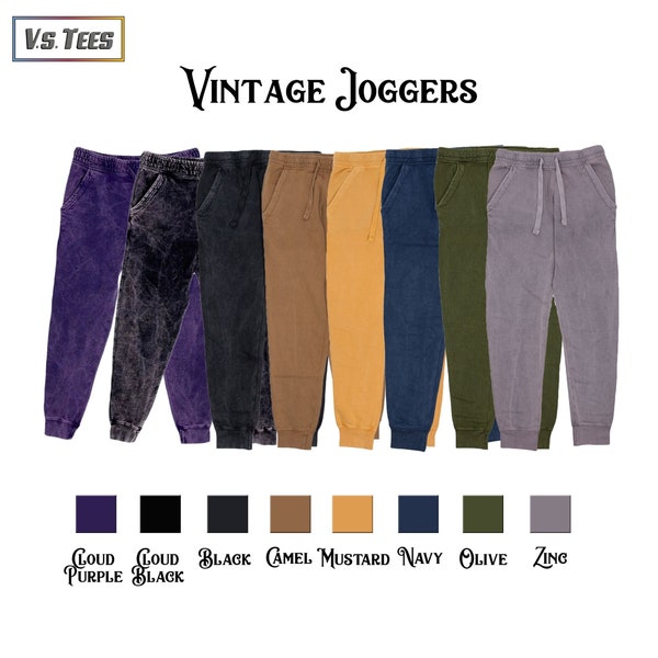 Vintage Wash Joggers | Comfy sweatpants | 100% Ring-Spun Cotton Sweatpants Pockets | Easy Joggers | Men Women Unisex Gift | Workout Pants
