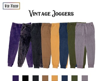 Vintage Wash Joggers | Comfy sweatpants | 100% Ring-Spun Cotton Sweatpants Pockets | Easy Joggers | Men Women Unisex Gift | Workout Pants