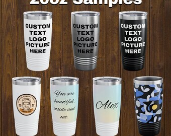 Personalized 20 oz. Ringneck Tumbler with Clear Lid, Coffee Tumbler, Travel Tumbler, Customized Tumbler, Stainless Steel Travel Mug