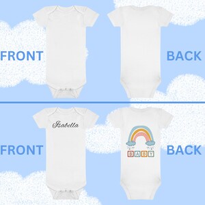 Custom Onesie® Organic Baby Bodysuit, Gift For Baby, Gift For New Parent, Unisex Onesie®, Baby Shower Gift, Baby Girl and Baby Boy Bodysuits image 7