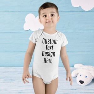 Custom Onesie® Organic Baby Bodysuit, Gift For Baby, Gift For New Parent, Unisex Onesie®, Baby Shower Gift, Baby Girl and Baby Boy Bodysuits image 2