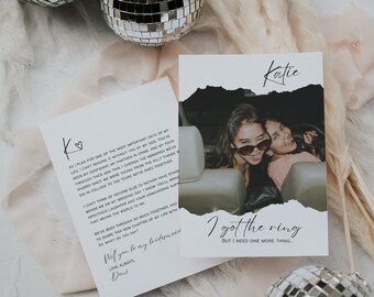 Bridesmaid Proposal Box Card, Will You Be My Bridesmaid Printable, Photo Bridesmaid Proposal, Modern Bridesmaid, Classy Bridesmaid Proposal