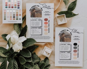 Bridesmaid Proposal Box Info Card, Printable Bridesmaid Info Card, DIY Bridesmaid Card Template, Bridesmaid Photo Proposal Card, DIY Canva