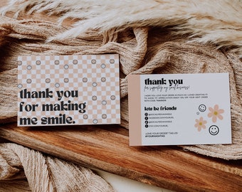 Printable Thank You Cards Business Template Poshmark Etsy Small Business Thank You For Your Purchase Editable Customer Packaging Insert Note