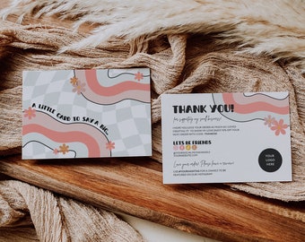 Printable Thank You Cards Business Template Poshmark Etsy Small Business Thank You For Your Purchase Editable Customer Packaging Insert Note
