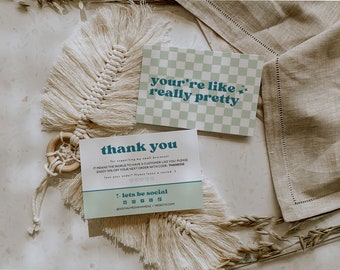 Printable Thank You Cards Business Template Poshmark Etsy Small Business Thank You For Your Purchase Editable Customer Packaging Insert Note