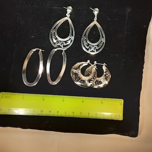 Sterling silver hoop earrings
