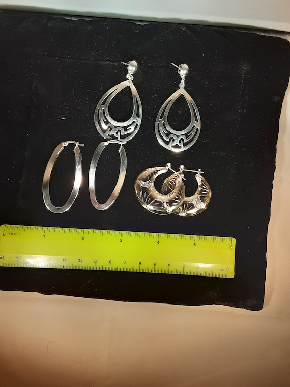 Sterling silver hoop earrings