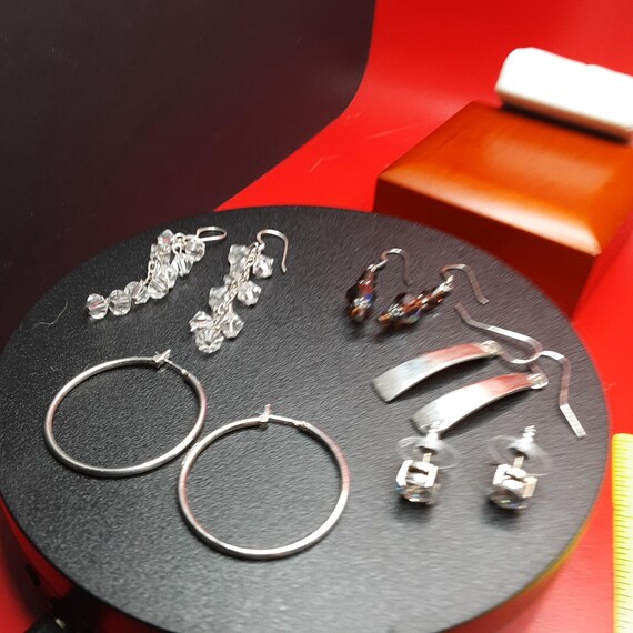 5 pair sterling earrings - image 1