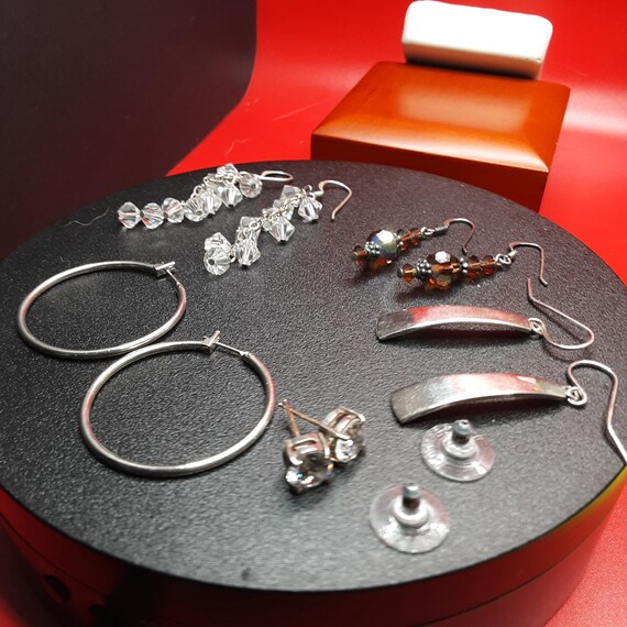 5 pair sterling earrings - image 2