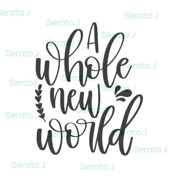 a whole new world SVG, PNG cut file, file for cricut, silhouette,digital download