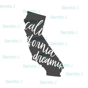 California Dreamin SVG, fichier de coupe PNG, fichier pour cricut, silhouette, téléchargement numérique