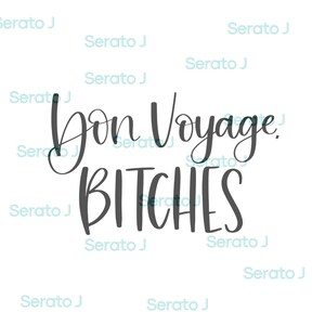 Bon Voyage Bitches SVG, file di taglio PNG, file per cricut, silhouette, download digitale