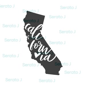 California Love SVG, fichier de coupe PNG, fichier pour cricut, silhouette, téléchargement numérique