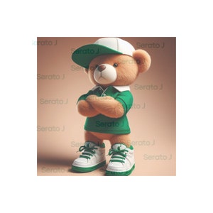 Dope Bear Fresh Cartoon Teddy Bear sublimacja, pobieranie cyfrowe, koszulki png