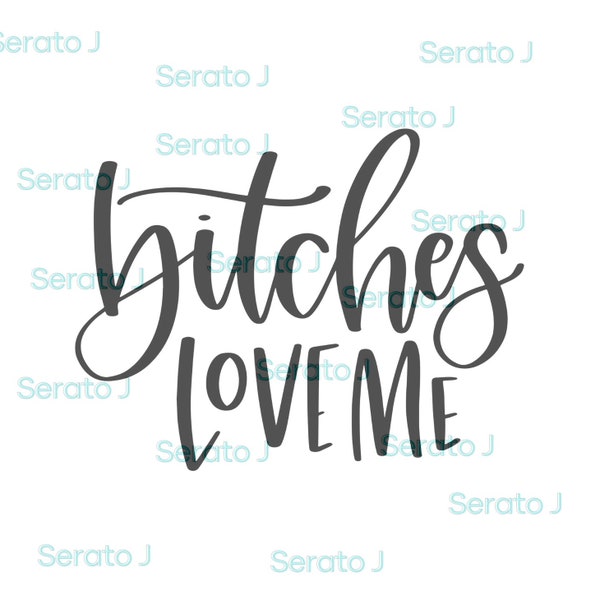 Bitches Love Me SVG, PNG cut file, file for cricut, silhouette,digital download