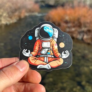 Meditating Astronaut Keychain