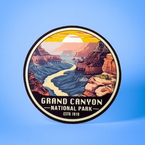 Grand Canyon National Park Sticker // Weatherproof Outdoor Sticker // Laminated Vinyl 3&quot; - Arizona, Travel, Hiking