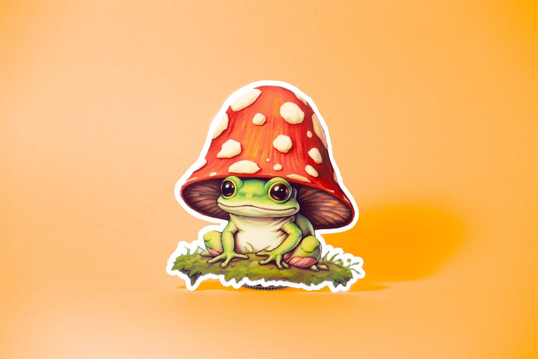 Happy Frog // Weatherproof Outdoor Sticker // Laminated Vinyl 3 ...