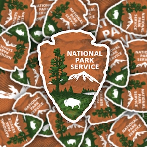 Waterproof National Park Service Sticker: NPS Arrowhead Logo Decal