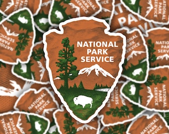 Waterproof National Park Service Sticker: NPS Arrowhead Logo Decal