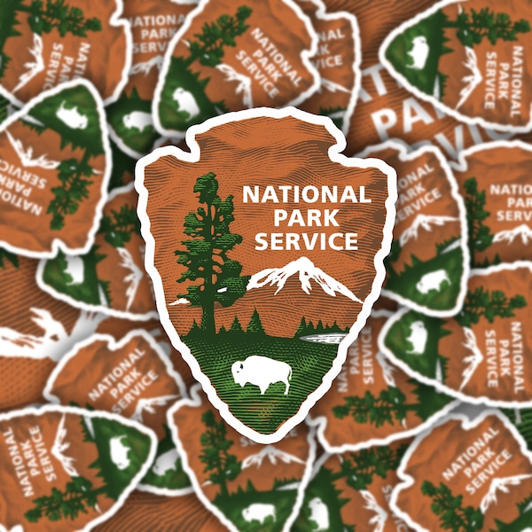 Waterproof National Park Service Sticker: NPS Arrowhead Logo Decal