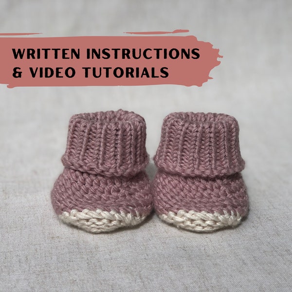 Loom Knitting Baby Booties Pattern Etsy