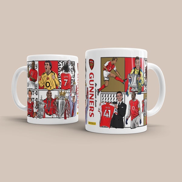 Arsenal FC Legends 11oz ceramic Mug: Ultimate Tribute to Iconic Gunners - Gift for him, gift for her, gift for friend, mug gift, coffee mug