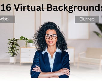 Virtual Backgrounds Pack – 16 Zoom & Teams Meeting Images (Digital Download)