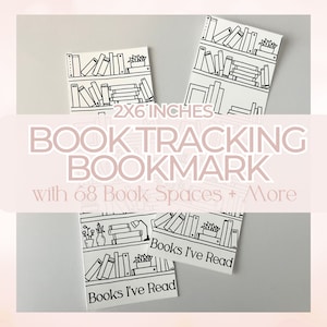 Book Tracking Bookmark - Bookshelf Bookmark - Coloring Bookmark - Book Tracker - Bookish Gift - Library Bookmark - Bookish Bookmark - Cozy