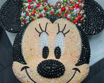 Minni mouse bedazzled bucket bag