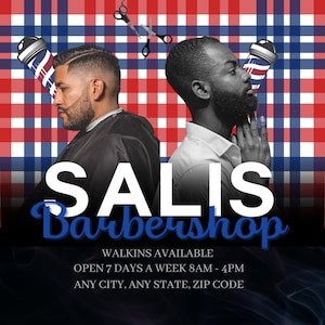 Editable Barbershop Flyer | PDF Design | Barbershop Grand Opening, Barbers, Invite, Brunch, Any Event
