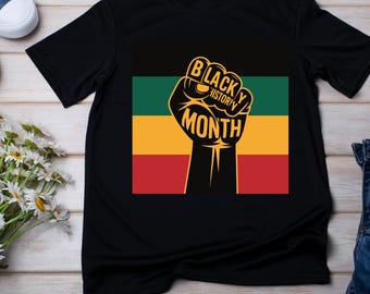 Black History Month Fist | Afrocentric | dtf | PNG | Sublimation 300 DPI | Melanin Shirt