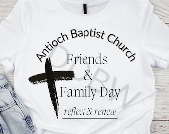 Church Friends Family Day | Reflect & Renew | PNG/SVG Download Customizable | Christian Event | Church Event | Church Function