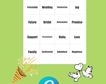 5 Editable Bride To Be Bingo Cards | Game night | Bridal Shower | Occasion