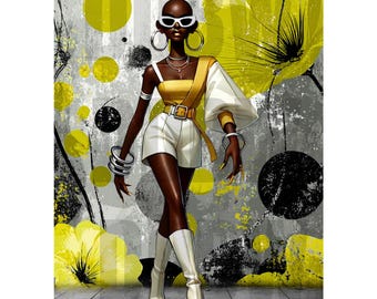 Afro Fashion Journal Cover Bundle | 10 Digital Notebook Covers | Black Girl Magic Planner Aesthetic | Good Notes Printable Covers | PNG DLD