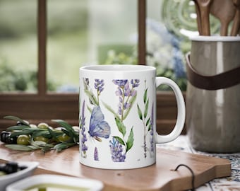 Tazza con fiori Boho viola