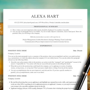 ATS Friendly Resume Template for Google Docs, Word and Pages Resume, ATS Compatible Resume Template, Professional Executive Resume Template