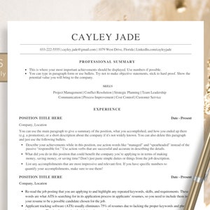 Clean Minimalist Resume Template 2023 | Modern Resume Template for Word and Apple Pages | Resume and Cover Letter Template | CV Template