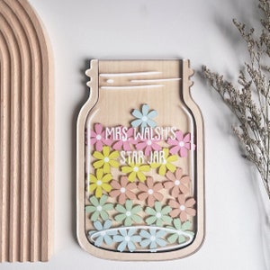 Daisy Flower beloningspot, gepersonaliseerde beloningspot voor klas, leraar pot cadeau, cadeaus voor leraar, aangepast leraar teken, terug naar school cadeau