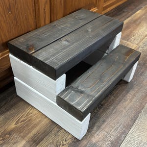 Personalized Wooden Step Stool for Kids – | Toddler Bathroom Stool | Montessori Learning Helper