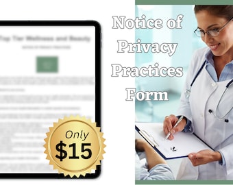 Notice of Privacy Practices Template| Forms for Your Med Spa Business