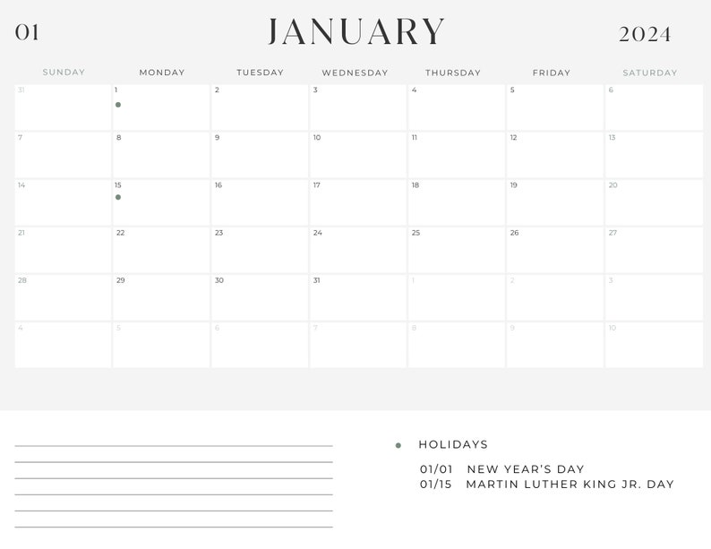 2025 Monthly Calendar Customizable Canva Editable. Personalize and
