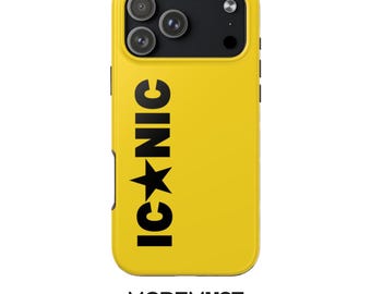 Yellow Star Phone Case, Butter-Yellow Y2K Trend Cover, Protective Phone 17-11