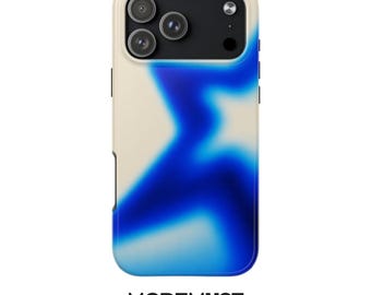 Blue Star Phone Case, Y2K Trendy Pattern Cover, Minimalist Design