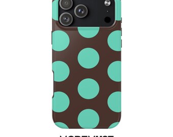 Chocolate Peppermint Polka Dot Phone Case, Dessert Inspired Cover