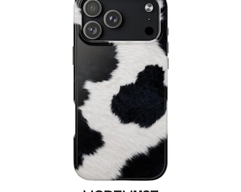 Cow Print Phone Cover, Western Style Protective Case, Neutral Animal Phone Accessory