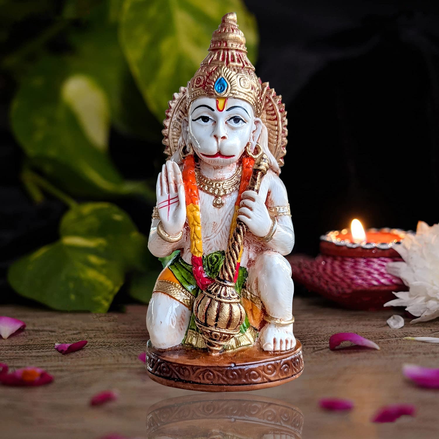 Mighty Devotion: Handcrafted Hanuman Idol to Grace Your Home Temple