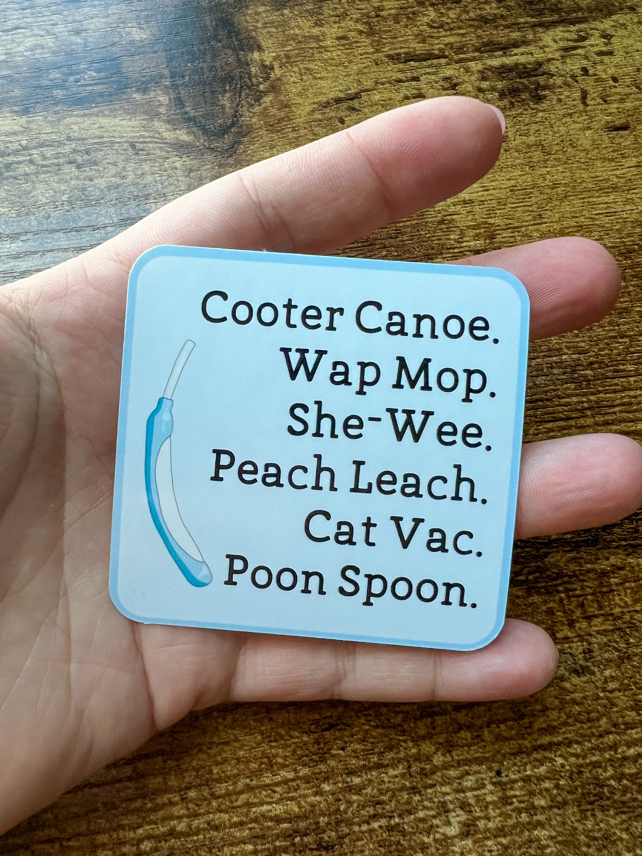 Canoe, She-wee Mop, Denmark Nurse Wap Sticker Waterproof - Cooter Etsy